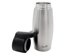 ZOLLNER24 Thermobecher/Kaffeebecher/Isolierbecher/Isolierkaffeebecher für ca. 500 ml, spülmaschinenfest, mit Druckverschluss, silber, Serie Iso-Go