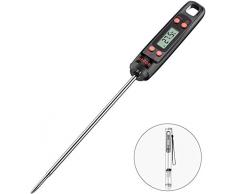 Habor Küchenthermometer, Bratenthermometer, Digital Grillthermometer, Lange Probe Fleischthermometer, 5s Sofortiges Auslesen für Küche, Grill, BBQ, Steak, Türkei, Süßigkeiten, Milch, Edelstah