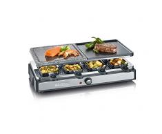 Severin RG 2344 Raclette Grill mit Naturgrillstein (1400 Watt, 0,02 L)