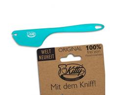 Kitty Professional Teigschaber mit Kniff 2in1 | Silikon, lebensmittelecht, spülmaschinenfest, rutschfest | Edelstahlkern | große Auswahl | Backzubehör | Küchenhelfer (Türkis)