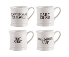 Creative Tops Stir It Up 4-teiliges Set Espresso Tassen, 60 ml (2 fl oz.)