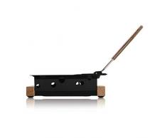 Boska Partyclette ToGo Oslo/mit praktischem Spachtel/Raclette für auf dem Grill/Edelstahl/Holz