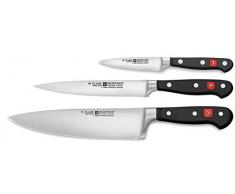 Wüsthof Messersatz 3-teilig, Classic (9608), Profi-Messerset inkl. Kochmesser (20 cm Klinge), Schinkenmesser (16 cm), Gemüsemesser (9 cm)