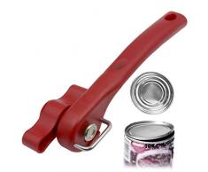 Sicherheitsdosenöffner Multifunktions-Edelstahl Sicherheitsseitenschnitt Handbuch Dosenöffner Rot