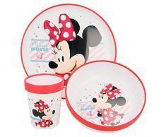 Minnie Mouse Kinder Mikrowellen-Geschirr Set 3 tlg.