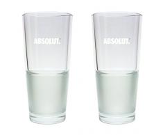 2x Absolut Vodka Longdrink Glas 2/4cl