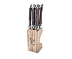 Laguiole Style de Vie Steakmesser Premium Line, 6-teilig, Holzfarbe