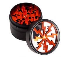 Thorinder 50mm Mini Kräutermühle, 4-teilig, Farbe orange, Crusher Premium Qualität Aluminium mit Pollen-Sieb & Gratis Schaber