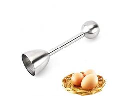 YiGaTech Eierköpfer und Eieröffner, Eierschalenbrecher Edelstahl, Silber, 4.5 x 14.5 cm (Silber)