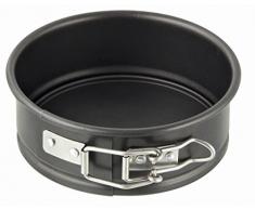 Zenker Springform Ø 12 cm SPECIAL - MINI, kleine Backform mit Flachboden aus Stahlblech, runde Kuchenform mit Antihaftbeschichtung (Farbe: Schwarz), Menge: 1 Stück