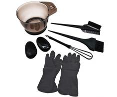 FRCOLOR 6Pcs Haarfärbemittel Pflege Färbeset Haarfarbe Mischbürste Schalen mit Ohrabdeckung Und Rührlöffel Haarspangen für Salon Haarfärbemittel