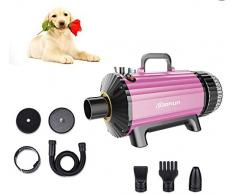 DLLY Hundefön Tragbares Haustier Wassergebläse Geräuscharm Hochleistungs Teddy Golden Retriever Großer Hund Katzendusche Spezialtrockner Mit Anionengenerator Dual-Use-Integration, Pink, Pink