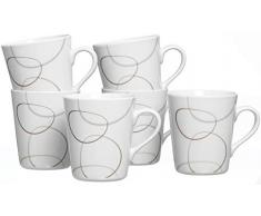 Ritzenhoff & Breker Kaffeebecher-Set Alina Marron, 6-teilig, 300 ml