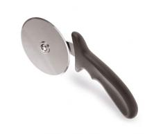 Pizzaschneider - Zerteilt Pizza mühelos in servierfähige Stücke - Pizzaroller mit XXL Schneiderad aus Edelstahl - Handlicher Pizza Cutter mit Fingerschutz