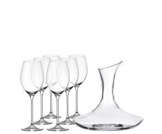 Leonardo Dekanter und Rotweingläser Cheers, Dekantierer und Weingläser im modernen Design, Karaffe und Gläser im Set, 7-teilig, 032817