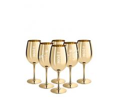 6x Ice Imperial Champagnerglas Echtglas Gold - Champagne Moët & Chandon