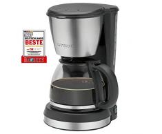 Clatronic KA 3562 Kaffeemaschine, für 12-14 Tassen Kaffee (ca. 1,5 Liter), 900 Watt, hochwertige Edelstahlapplikationen, Nachtropfsicherung