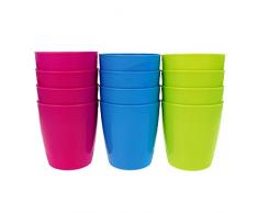 HAC24 12 Stück Mehrweg- Becher 0,3 Liter Trinkbecher Plastik Plastikbecher Mehrwegbecher Partybecher Kunststoff