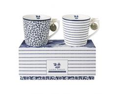 Laura Ashley - Henkelbecher-Set - Blueprint - 10,6 x 8 cm - 2-teilig - Klein