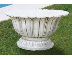 pompidu-living Pflanzschale, Brunnenschale ORISTANO H 32 Farbe Weißantik