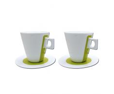 Nescafé Dolce Gusto Cappuccino Tasse, Porzellan, 2er Set / 4-tlg., Kaffee, Grün, 245 ml