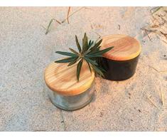 Glasdose mit Holzdeckel