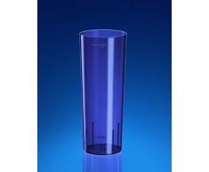 Longdrinkgläser/Cocktailgläser/Kölschgläser/Biergläser 300ml mit Eichstrich, Material: Polystyrol - blau, VE 40 Stück