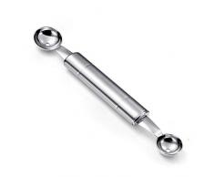 Ogquaton Kreative Double End Löffel Durable Edelstahl Scoop Multi Funktion Obst Löffel Küchenwerkzeuge für EIS Obst Verwenden 1 STÜCKE Silber