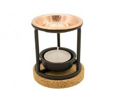 Jeomra Weihrauchbrenner aus stabilem Stahl mit Kupferpfanne und Korkplatte - ideal zum Räuchern von Weihrauch