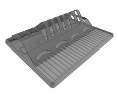 Rotho Spacewonder faltbarer Geschirrabtropfer, Kunststoff (PP), anthrazit, 39 x 32 x 2 cm