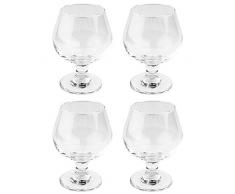 4 kleine Cognac-Gläser | Cognacschwenker-Set | 200 ml je Glas | 11,8cm hoch | Glas: Ø 8,5cm | Öffnung: Ø 5,7cm | 4 Stück
