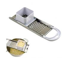 Almabner Spätzlehobel aus Edelstahl, Spätzle-Maker mit Komfortgriff, Spätzle-Reibe und Teigschaber manuelle Nudelkochwerkzeuge