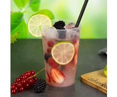 25x Trinkbecher 300ml transparent | aus PP Plastik Alt. zu Einweg Made In Germany | Cocktail Becher Longdrinkgläser Schnapsgläser | Bruchsichere Mehrwegbecher Wiederverwendbar | silverkitchen ®