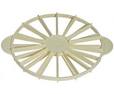 Tortenteiler aus cremefarbenen Polypropylen, beidseitig verwendbar, mit 2 Griffen, hitzeresistent bis + 125 °C | ERK (Segmente 12/16)