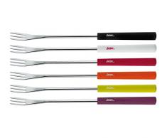Spring 2890260606 Käsefondue-Gabeln Basic bunt 6 Stück, Edelstahl, silber, 2 x 12 x 27,5 cm