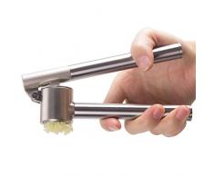 Edelstahl Knoblauchpresse - Diealles Knoblauchschneider/Knoblauch Crusher/Ingwerpresse mit Einem Robusten Edelstahl-Griff,Eine Praktischer Küchenhelfer und Küchenwerkzeug,15.8×5cm