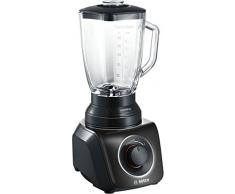 Bosch MMB42G0B Standmixer SilentMixx 700 W, ThermoSafe Glas, Edelstahl-Messer, schwarz
