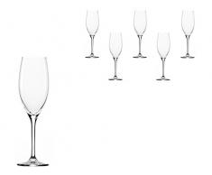 Stölzle Lausitz Champagnergläser Classic 240ml, 6er Set Champagnerglas, spülmaschinenfest, hochwertige Qualität