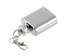 LYWBLACK Taschenflasche mit Schlüsselring Schlüsselbund 1Oz Edelstahl Weinlagerung Wein