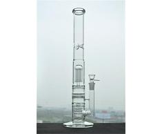 RORA Bongs glas wasser bong wasserpfeife zum beispiel 18.8mm bong schüssel höhe 42cm direkt glas bongwasser bohrinseln pfeife großen bongs - glas mit zubehör, große (klar)