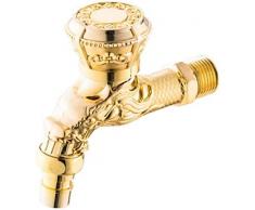 Waschmaschine WasserhahnGeschnitzte Wand Zinklegierung antike Wasserdüse Dekoration Outdoor Garten Wasserhahn Waschmaschine/Bodenmop Wasserhahn Toilette Gold Wasserhahn