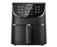 COSORI Heißluftfritteuse 5,5L XXL Friteuse Heissluft Fritteusen Air Fryer mit Digitalem LED-Touchscreen, 11 Programmen, Vorheizen&Warmhalten, Shake-Modus, 100 Rezeptheft, ohne Öl, 1700W