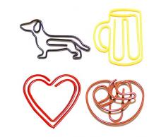 Bayerische Büroklammern - 8 Stück mit Herz, Dackel, Breze und Masskrug, zum Basteln und Dekorieren, als Geschenk oder sogar Haarklammer!