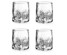 Provance 4-teiliges Schnapsgläser-Set, Stamper Shotglas, Kristallglas, hochwertig und massiv, 55 ml