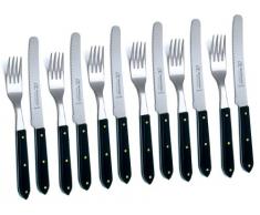 Tafelbesteck 12 tlg. POM spitz Marsvogel Solingen # 21 00 00 Besteck Set bestehend aus: 6x Messer 6x Gabel Menübesteck