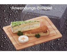 Land-Haus-Shop Bambus Käseglocke 25 cm, Kunststoff Haube, Käse Glocke Aufbewahrung Box Brett (LHS)