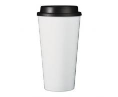 wiederverwendbar to go Hot & kalte Getränke Trinkglas, doppelwandig mit SIP Deckel, plastik, weiß, 16 Ounce