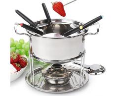 Fondue set roestvrij staal Cheese roestvrij staal van 6 vorken/DIY fondue set Chocolate Zilver