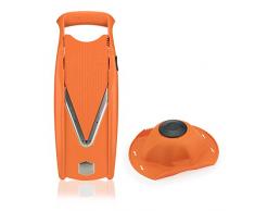 Börner V5 Gemüseschneider Basis Set orange V-Hobel Gemüsehobel Gurkenhobel Küchenreibe Rohkostschneider Kartoffelhobel