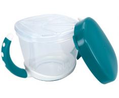 NUK 10255200 Easy Learning Snack Box, praktische Aufbewahrung kleiner Snacks für unterwegs, mit Deckel, BPA frei, petrol